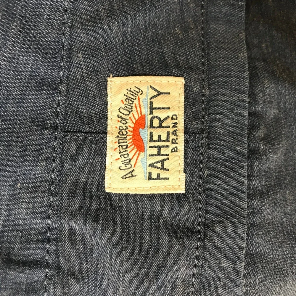Faherty All Day Shorts Men's Blue Heathered Casual Everyday Performance Medium
